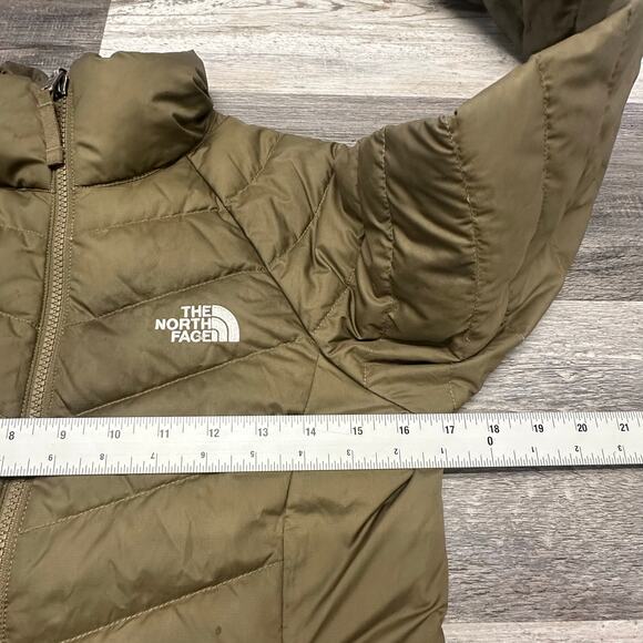 The North Face Flare Down RTO Army Green Womens XS Quilted Puffer Jacket 550 - Picture 4 of 9